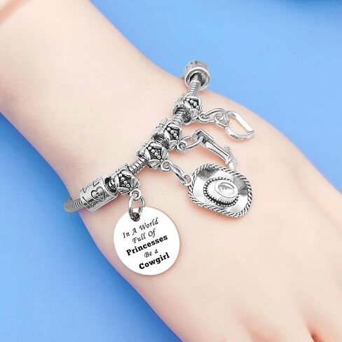 Mwphuy Cowgirl Boot Bracelet Cowgirl Gifts for Women Country Western Jewelry Gift Cow girl Lover Gifts Cow girl Themed Gift for Friend Farm Lover Charm Bangle Christmas Birthday Present in Saudi Arabia