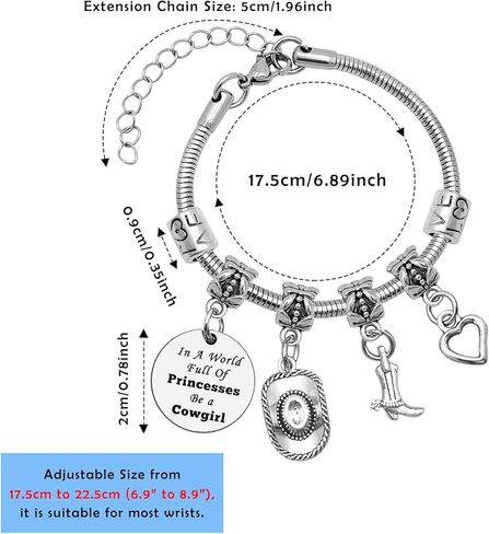 Mwphuy Cowgirl Boot Bracelet Cowgirl Gifts for Women Country Western Jewelry Gift Cow girl Lover Gifts Cow girl Themed Gift for Friend Farm Lover Charm Bangle Christmas Birthday Present in Saudi Arabia