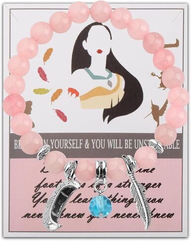 LQRI Indian Princess Pocahontas Bracelet Indian Princess Gift Princess Movie Fans Gift Fairy Tale Lover Gift in Saudi Arabia