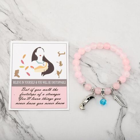 LQRI Indian Princess Pocahontas Bracelet Indian Princess Gift Princess Movie Fans Gift Fairy Tale Lover Gift in Saudi Arabia