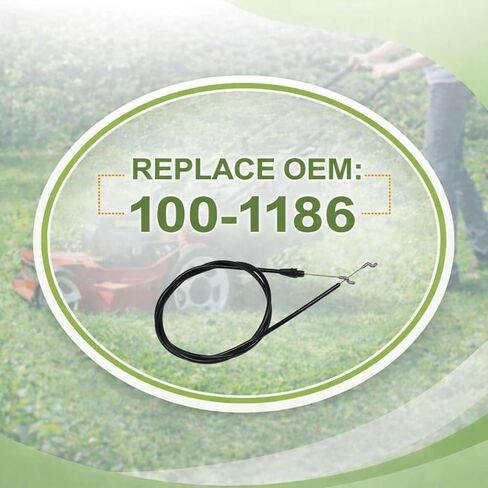 كابل فرامل 100-1186 لجزازات العشب Toro Super Recycler 21 بوصة، يناسب الموديلات 20036-20048، يستبدل 1001186 in Kuwait