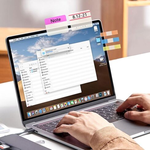 550 جهاز كمبيوتر شخصى، علامة تبويب 2 بوصة، علامات تبويب مؤشرة ملونة قابلة للكتابة، صفحات قابلة لإعادة تعيين وضعها، علامات تبويب ملف علامات التبويب، ملصقات ذاتية اللصق للقراءة، ملصق مقسم للكتب والمجلدات والدفتر والمجلدات in Kuwait