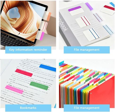 550 جهاز كمبيوتر شخصى، علامة تبويب 2 بوصة، علامات تبويب مؤشرة ملونة قابلة للكتابة، صفحات قابلة لإعادة تعيين وضعها، علامات تبويب ملف علامات التبويب، ملصقات ذاتية اللصق للقراءة، ملصق مقسم للكتب والمجلدات والدفتر والمجلدات in Kuwait