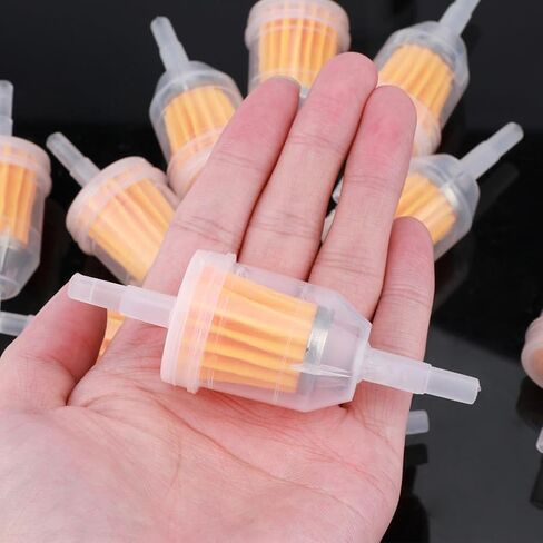 10 PCS Gas Inline Fuel Filters, 1/4 Inch x 5/16 Inch Universal Gas Fuel Filter Replacement for Cars, Motorcycles, Trucks And Gasoline Powered Engines(Plastic) in Kuwait