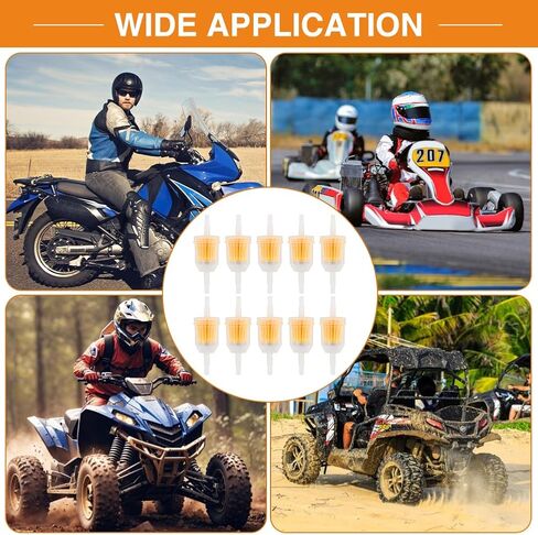 10 PCS Gas Inline Fuel Filters, 1/4 Inch x 5/16 Inch Universal Gas Fuel Filter Replacement for Cars, Motorcycles, Trucks And Gasoline Powered Engines(Plastic) in Kuwait