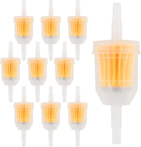 10 PCS Gas Inline Fuel Filters, 1/4 Inch x 5/16 Inch Universal Gas Fuel Filter Replacement for Cars, Motorcycles, Trucks And Gasoline Powered Engines(Plastic) in Kuwait