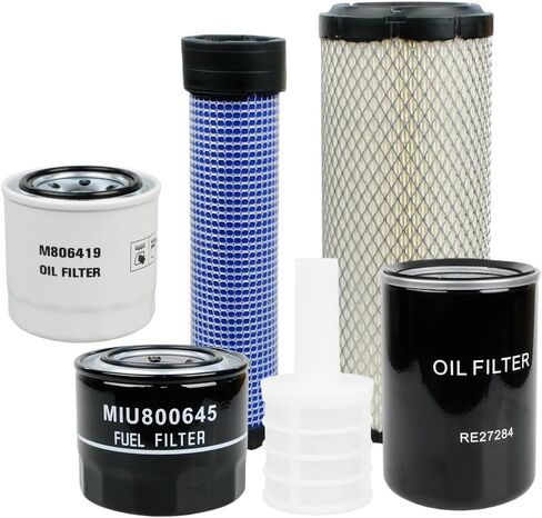 M806419 RE27284 M811032 MIU800645 M131802 M131803 Maintenance Filter Kit,Suitable for John Deere 790 Engine 3TNE82A (SN 790001-) Compact Utility Tractor,Hydraulic Oil Fuel Air Filter Service in Saudi Arabia