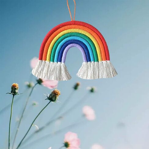 WEISIPU Colorful Rainbow Wall Decor - Handmade Weaving Ornament Pendant Decoration Wall Decor Hanging Home Decoration (Royal Blue)… in Kuwait