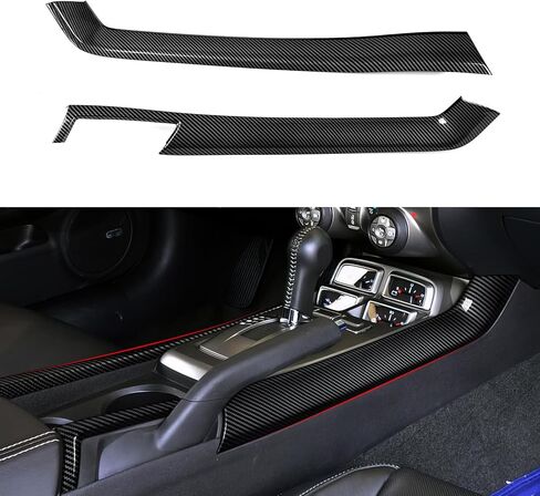 لوحة أدوات لوحة سيارة ABS من ألياف الكربون ملصق لاصق لامع ورائع غطاء الكسوة الداخلية لسيارة شيفروليه كامارو ZL1 2010 2011 2012 2013 2014 2015 ملحقات in Kuwait