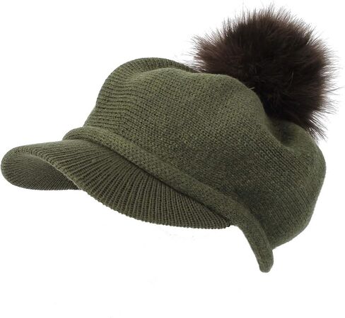 WITHMOONS Wool Knit Visor Pom Beanie Hat Baseball Watch Cap DWR1135 in Saudi Arabia