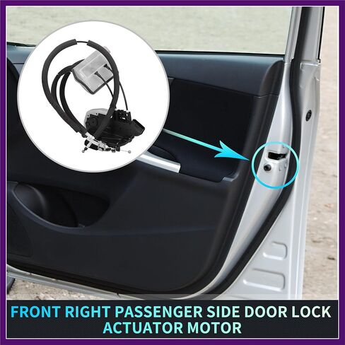 Front Right Passenger Side Power Door Lock Actuator Motor with Cable for Infiniti Q50 2014-2020 Door Latch Actuator Assembly Replace No.805004HB0A Black Premium Fit Design in Saudi Arabia