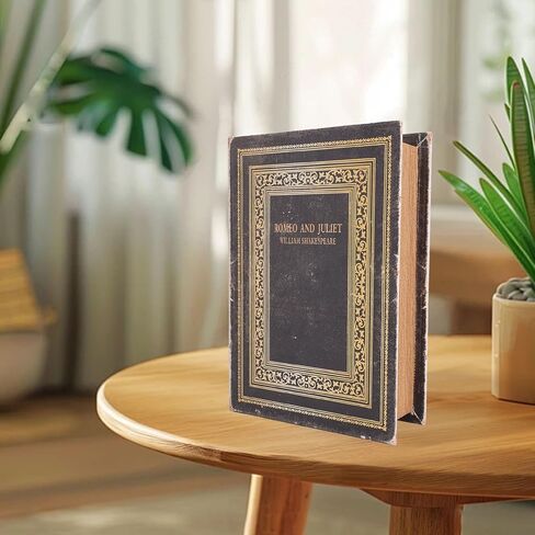 Decorative Book Box Wood Leather European Vintage Book Shape Storage Box Faux Antique for Home Hotel Office in Saudi Arabia