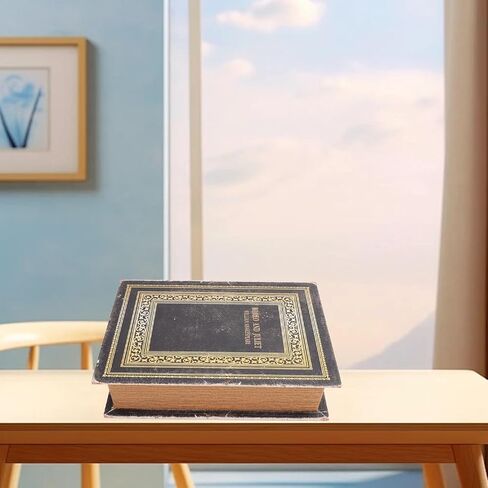 Decorative Book Box Wood Leather European Vintage Book Shape Storage Box Faux Antique for Home Hotel Office in Saudi Arabia