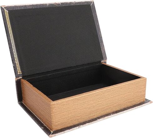 Decorative Book Box Wood Leather European Vintage Book Shape Storage Box Faux Antique for Home Hotel Office in Saudi Arabia