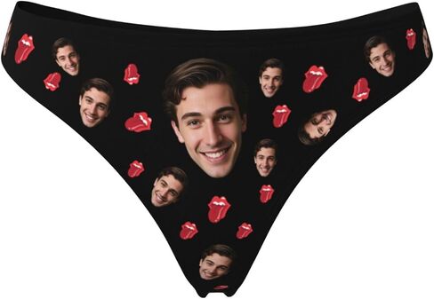 Personalized Thongs With Face,Custom Thong For Women, Customized Underwear Panties With Photo Funny Gift in Kuwait