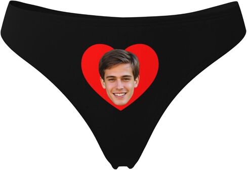 Personalized Thongs With Face,Custom Thong For Women, Customized Underwear Panties With Photo Funny Gift in Kuwait