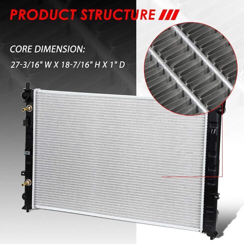 Auto Dynasty Radiator Compatible with 2002-2006 Mazda MPV AT, DPI 2768 Factory Style 1-Row Cooling Radiator, Aluminum Core in Saudi Arabia