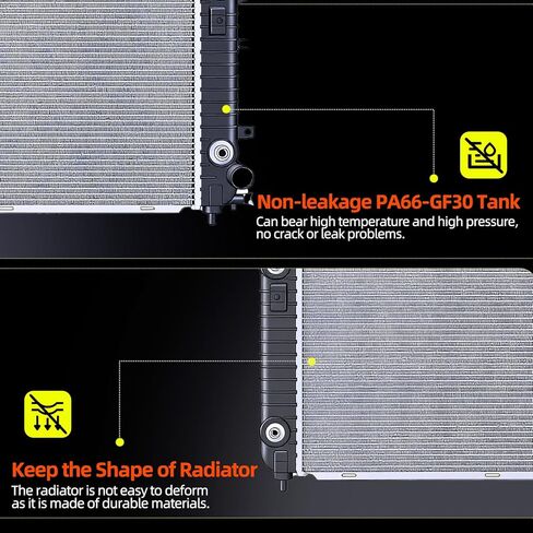 CU13398 Aluminum Radiator Compatible with 2014-2016 GMC Sierra 1500 2014-2016 Chevrolet Silverado 1500 2015-2016 Tahoe Suburban 2015-2016 Yukon XL 2015-2016 Cadillac Escalade ESV 5.3L 6.2L V8 CU13398 in Kuwait