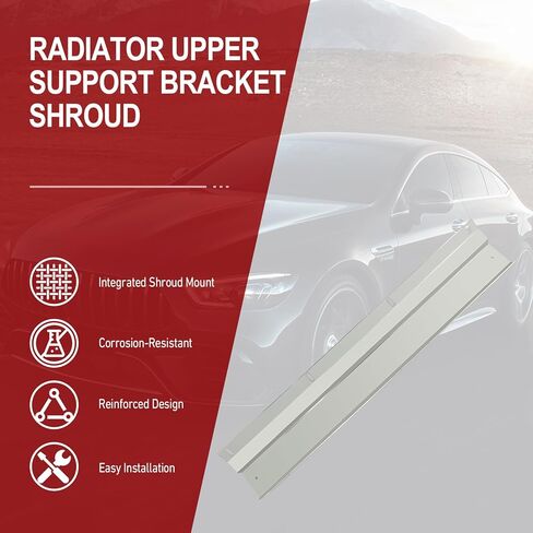 Radiator Upper Support Bracket Shroud Compatible with 1982-1992 Chevrolet Camaro Firebird 3rd Gen 3-Row Radiator Black Finish in Kuwait