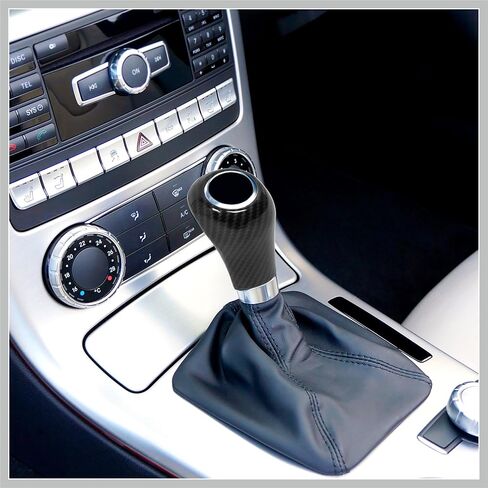Car Gear Shift Knob Panel Cover Carbon Fiber Pattern Sticker for Mercedes-Benz A/C-Class 2004-2011 Replacement Car Parts in Saudi Arabia