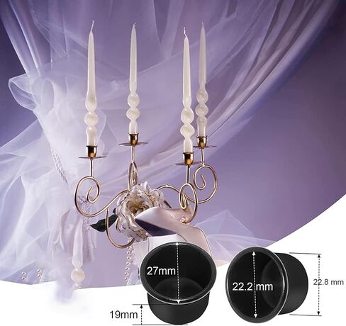 20pcs Metal Candle Cups Holders Candlestick Liners Inserts Candle Drip Protectors Catchers for Lamp or Candles Making Golden in Kuwait