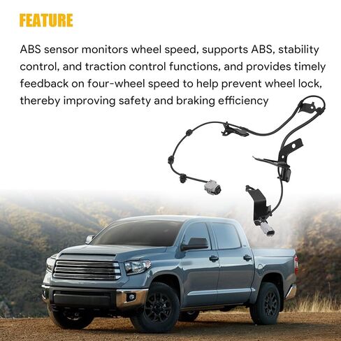 الجبهة اليسرى سائق الجانب ABS عجلة السرعة الاستشعار الأسلاك تسخير صالح لتويوتا تندرا 2007-2021 ل سيكويا 2008-2022 ABS التحكم في الانزلاق الاستشعار سلك # 89516-0C040 895160C040 in Kuwait