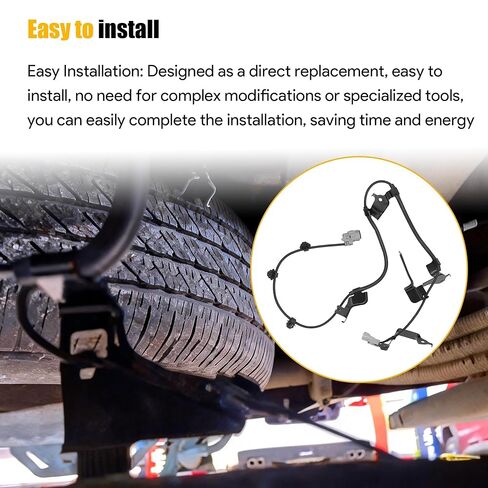 الجبهة اليسرى سائق الجانب ABS عجلة السرعة الاستشعار الأسلاك تسخير صالح لتويوتا تندرا 2007-2021 ل سيكويا 2008-2022 ABS التحكم في الانزلاق الاستشعار سلك # 89516-0C040 895160C040 in Kuwait