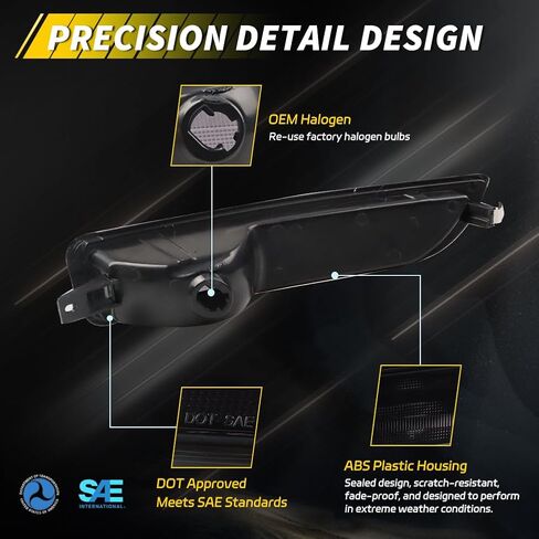 Rear Bumper Backup Light Housing Compatible with New Bee-tle 2006 2007 2008 2009 2010, Reverse Lamp Cover [No Bulbs], OEM Part #1C0941071G, 1C0 941 071G, 1C0-941-071-G, 2 PCS, Smoked Lens in Kuwait