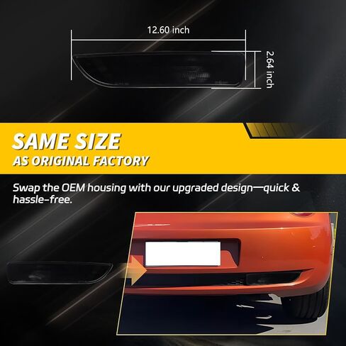 Rear Bumper Backup Light Housing Compatible with New Bee-tle 2006 2007 2008 2009 2010, Reverse Lamp Cover [No Bulbs], OEM Part #1C0941071G, 1C0 941 071G, 1C0-941-071-G, 2 PCS, Smoked Lens in Kuwait