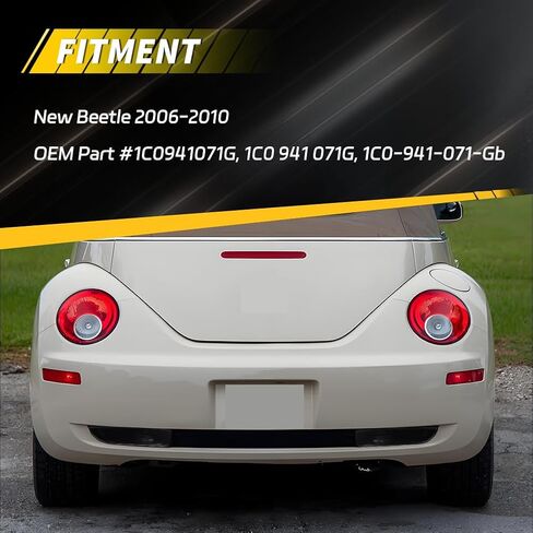 Rear Bumper Backup Light Housing Compatible with New Bee-tle 2006 2007 2008 2009 2010, Reverse Lamp Cover [No Bulbs], OEM Part #1C0941071G, 1C0 941 071G, 1C0-941-071-G, 2 PCS, Smoked Lens in Kuwait