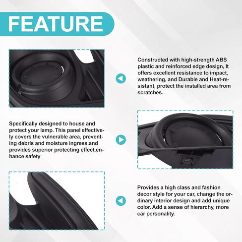 غطاء مصباح الضباب متوافق مع Mitsubishi Mirage G4 2017 2018 2019 2020 إطار ضوء الضباب الأمامي للركاب الأيمن 6402A278 in Kuwait