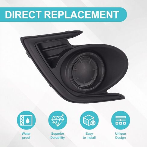 غطاء مصباح الضباب متوافق مع Mitsubishi Mirage G4 2017 2018 2019 2020 إطار ضوء الضباب الأمامي للركاب الأيمن 6402A278 in Kuwait