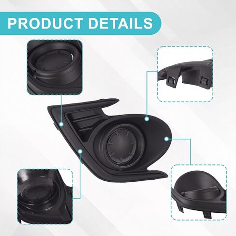 غطاء مصباح الضباب متوافق مع Mitsubishi Mirage G4 2017 2018 2019 2020 إطار ضوء الضباب الأمامي للركاب الأيمن 6402A278 in Kuwait