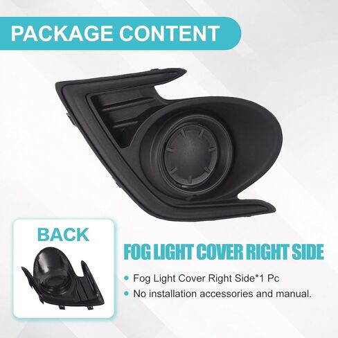 غطاء مصباح الضباب متوافق مع Mitsubishi Mirage G4 2017 2018 2019 2020 إطار ضوء الضباب الأمامي للركاب الأيمن 6402A278 in Kuwait