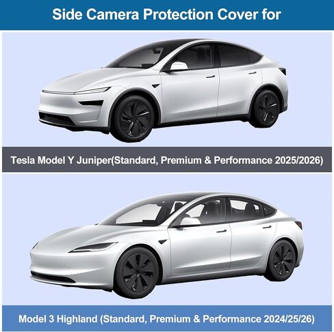 غطاء حماية لمؤشر الكاميرا الجانبية HW4.0 لعام 2025 2026 موديل Y Juniper 2024-2026 موديل 3 غطاء إشارة الانعطاف على الطراز الرياضي المرتفع لطراز Y Juniper ملحق ديكور in Kuwait