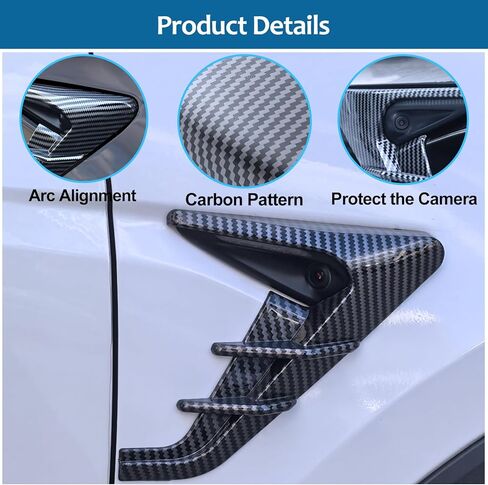 غطاء حماية لمؤشر الكاميرا الجانبية HW4.0 لعام 2025 2026 موديل Y Juniper 2024-2026 موديل 3 غطاء إشارة الانعطاف على الطراز الرياضي المرتفع لطراز Y Juniper ملحق ديكور in Kuwait