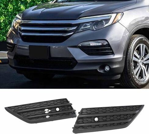 زوج غطاء مصباح الضباب الخفيف لهوندا بايلوت LX EX EX-L 2016-2018 مصباح الضباب الحافة الخارجية للسائق الأيسر والركاب الأيمن استبدال OE 71102TG7A00 HO1039130 71107TG7A00 HO1038130 in Kuwait