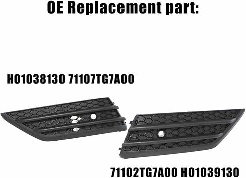 زوج غطاء مصباح الضباب الخفيف لهوندا بايلوت LX EX EX-L 2016-2018 مصباح الضباب الحافة الخارجية للسائق الأيسر والركاب الأيمن استبدال OE 71102TG7A00 HO1039130 71107TG7A00 HO1038130 in Kuwait