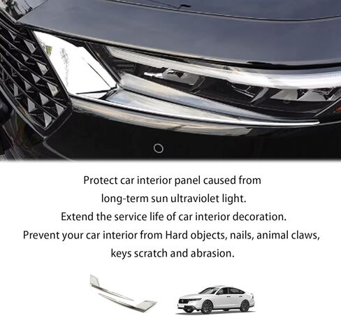 Exterior Decoration Accessories Compatible with Honda Accord 11th Gen 2023 2024 2025 Headlight Eyelid Eyebrow Edge Cover ABS 2PCS Chrome in Saudi Arabia