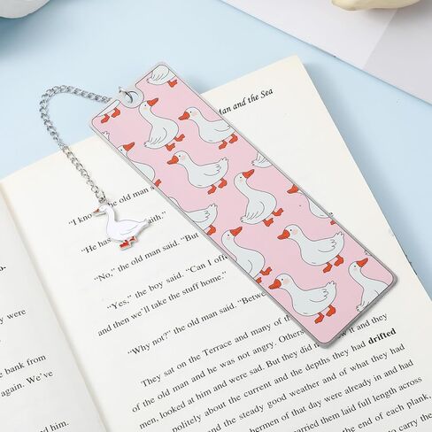 Funny Silly Goose Book Marks Metal Book Marker Pink Stuff Cute Bookmarks Tassels Silly Goose Bookmark Personalized Books Reading Accessories Bookish Lovers Gifts for Women Reader Adults in Saudi Arabia