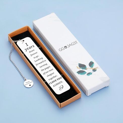 1 Year Anniversary Gifts for Her Him Boyfriend Girlfriend Couples Women Men 1st Wedding Anniversary Bookmark Gifts for Husband Wife Fiance Fiancee One Year Anniversarys Wedding Gifts in Saudi Arabia