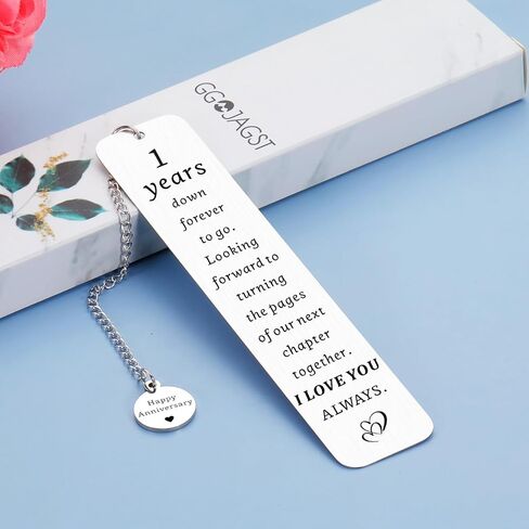 1 Year Anniversary Gifts for Her Him Boyfriend Girlfriend Couples Women Men 1st Wedding Anniversary Bookmark Gifts for Husband Wife Fiance Fiancee One Year Anniversarys Wedding Gifts in Saudi Arabia