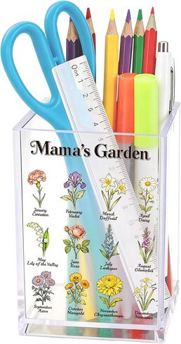 Pen Holder for Desk Clear Makeup Brush Holder for Vanity, Acrylic Pencil Organizer Cute Pencil Cup Desk Pen Organizer, Funny Office Desk Decor for Women Men Coworkers Boss in Kuwait