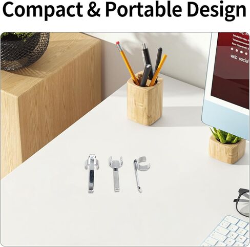20 Pack Pencil Clips for Shirt Pocket Mechanical Pen Clip Holders with Space for Notebook Steel Toppers Secure Metal Pocket Clips for Writing Tools and Accessories in Kuwait