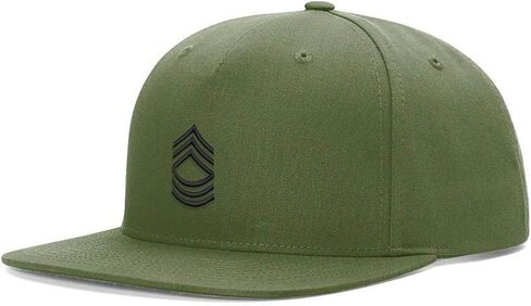 Army E8 Master Sergent Rank Embroidered Richardson Hat in Kuwait