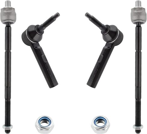 4Pcs Front Inner Outer Tie Rods End Links Left Driver & Right Passenger Fit For Chrysler Town & Country For Chrysler Voyager For Dodge Caravan For Dodge Grand Caravan 2001-2007 EV405 ES3537 in Kuwait