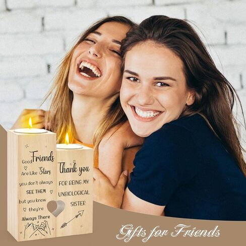 Friendship Gifts for Women Candle Holder - Friend Birthday Gifts Candlestick Funny Christmas Thank You Valentine's Galentines Day for Friends Female Soul Sister BFF in Saudi Arabia