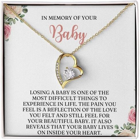 In Memory of Your Baby Necklace Gift for Loss of Loved One Thinking of You Loss of Child(Standard Box) in Saudi Arabia