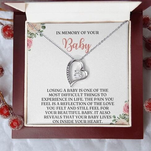 In Memory of Your Baby Necklace Gift for Loss of Loved One Thinking of You Loss of Child(Standard Box) in Saudi Arabia