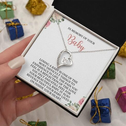 In Memory of Your Baby Necklace Gift for Loss of Loved One Thinking of You Loss of Child(Standard Box) in Saudi Arabia